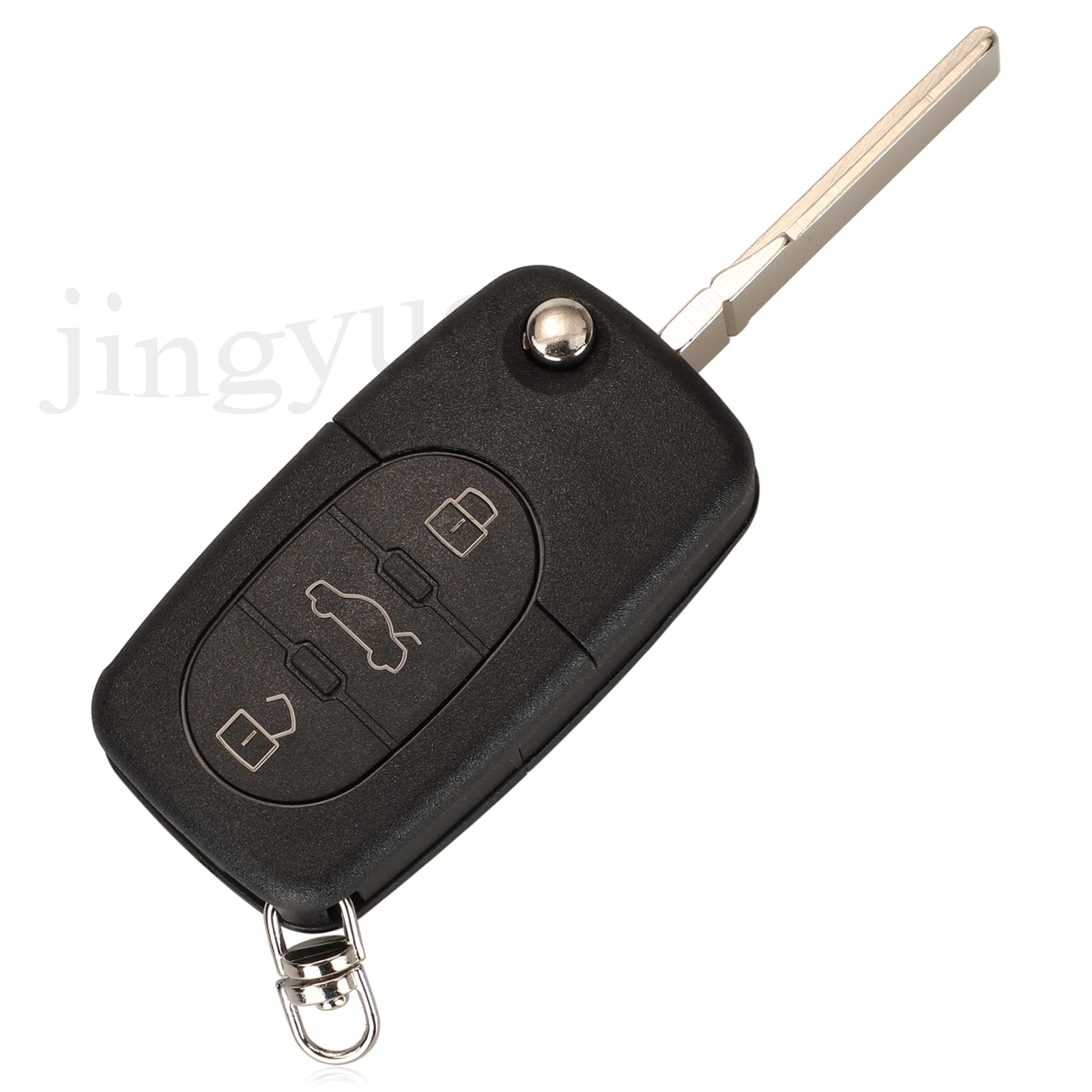 Jingyuqin 3 Buttons 433MHZ ID48 Chip 1J0959753B Remote Car Key For Volkswagen/VW Bora Passat For Seat For Skoda HU66 Blade