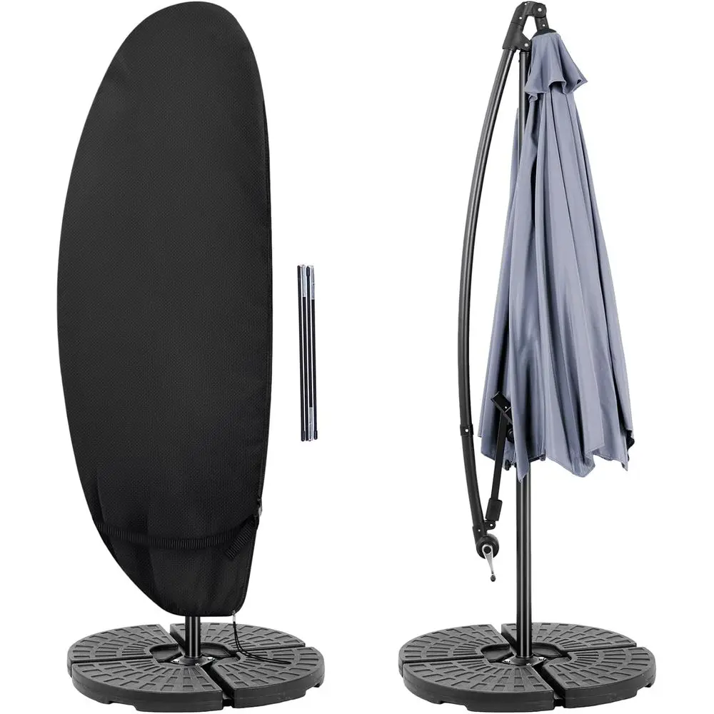 

Водонепроницаемый чехол для уличных зонтов-бананов (7,5-11,5 футов), черный