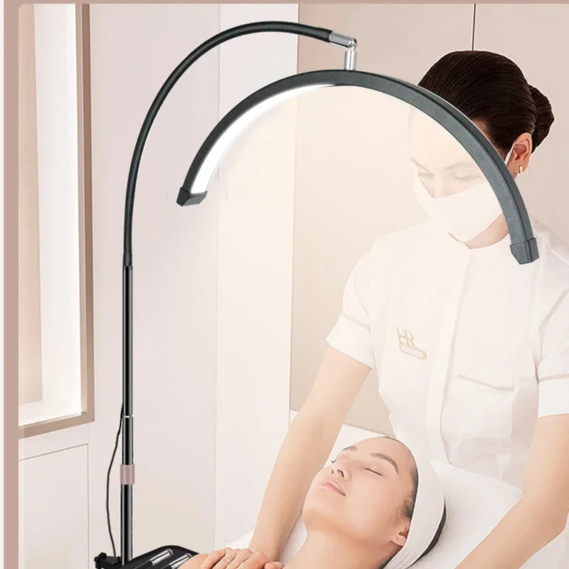 

Шланговый светильник в форме полумесяца с подносом 360° ° Вращающийся косметический светильник для наращивания ресниц, инструмент для салона ухода за кожей и татуировкой