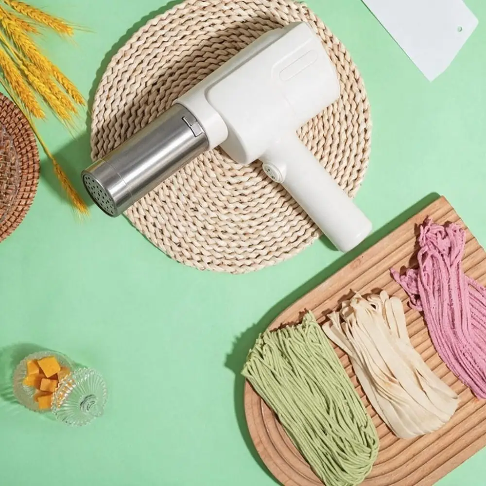 Handheld Electric Noodle Maker USB Charging Wireless Automatic Noodle Presser Long-lasting with 5 Molds Noodle Pressing Machine