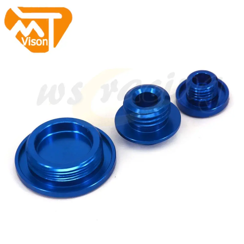 Motorcycle CNC Brake Fluid Reservoir Cover Axle Block Engine Cover Plugs Set For Yamaha YZ WR 250F 250X 250R 450F YZ250F YZ450F