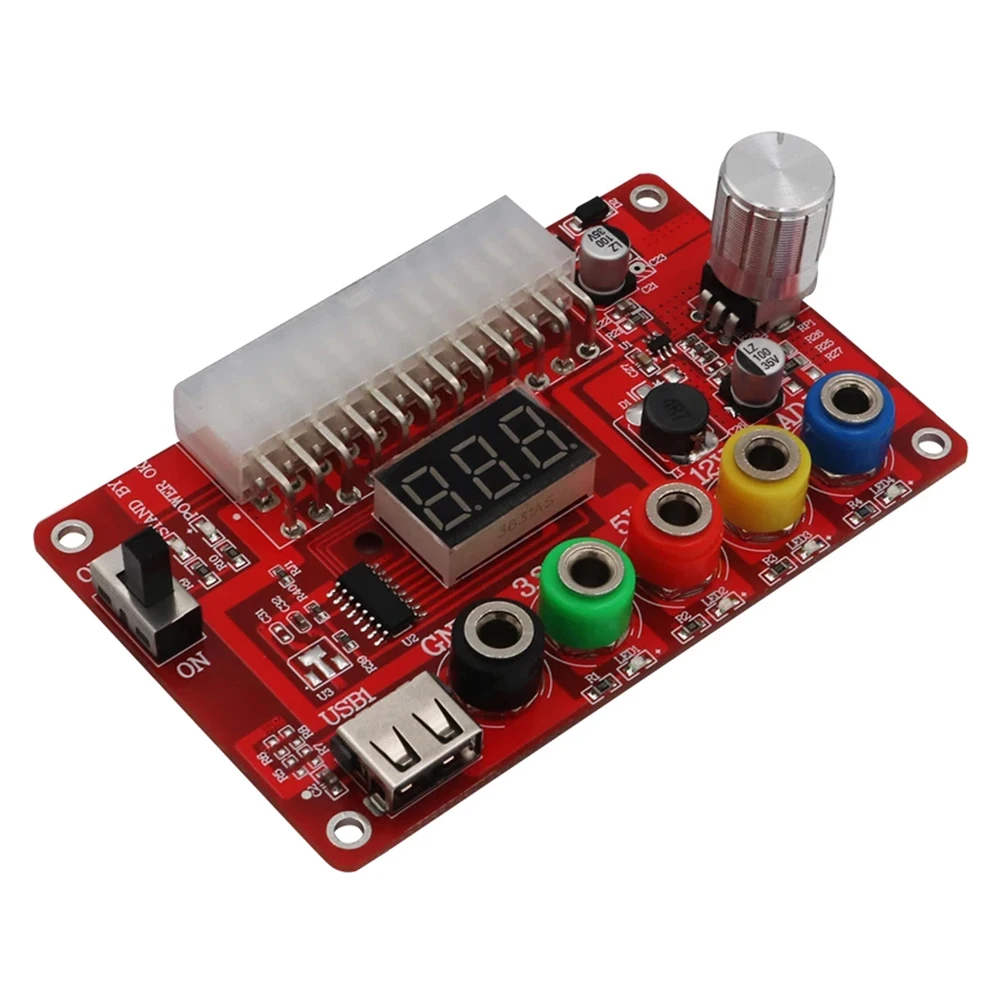 

Adjustable Voltage Regulator Board 3.3V 5V 9V 12V Power Supply Adapter for Microcontrollers Motors LED Lights ATX DC-DC