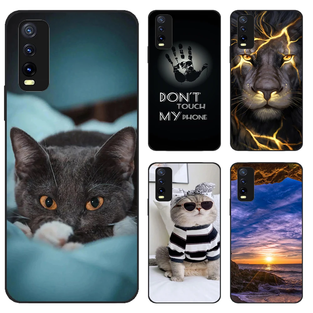 For Vivo Y11s Case Silicone Soft Wolf Phone Cases for Vivo Y12s v2027 v2029 / VivoY11s Case Black TPU Coque for Vivo Y 11S Para