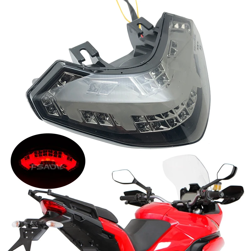 Luz LED trasera integrada para motocicleta, accesorio para Ducati Multistrada 1200, 2010, 2011, 2012, 2013, 2014