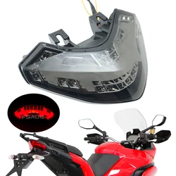 Para ducati multistrada 1200 2010 2011 2012 2013 2014 acessório da motocicleta led integrado lanterna traseira sinais de volta luz