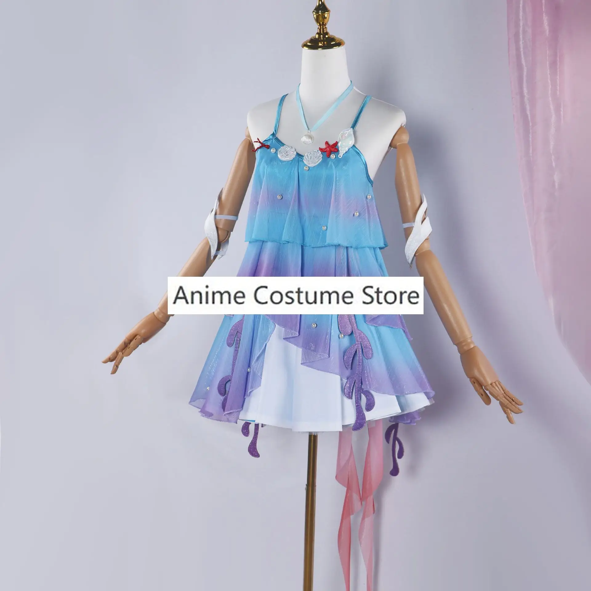 เครื่องแบบใหม่ของกษัตริย์ดอเลียชุดคอสเพลย์ผู้หญิงชุดเดรสกระเป๋าใส่เซ็ตสร้อยคอหมวก Liya เล่นบทบาทเสื้อผ้ากุลสตรีเสื้อผ้า