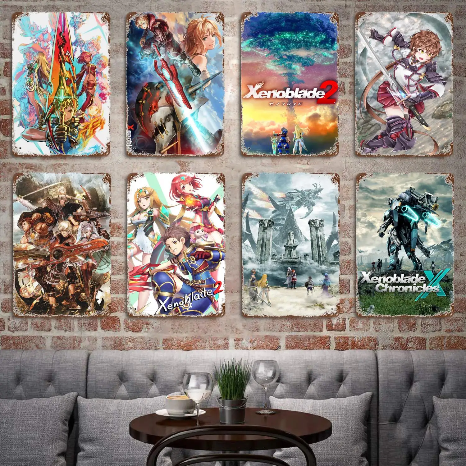 Xenoblade Chronicles 2 Hikari Poster Vintage Tin Sign Metal Sign Decorative Plaque for Pub Bar Man Cave Club Wall Decoration