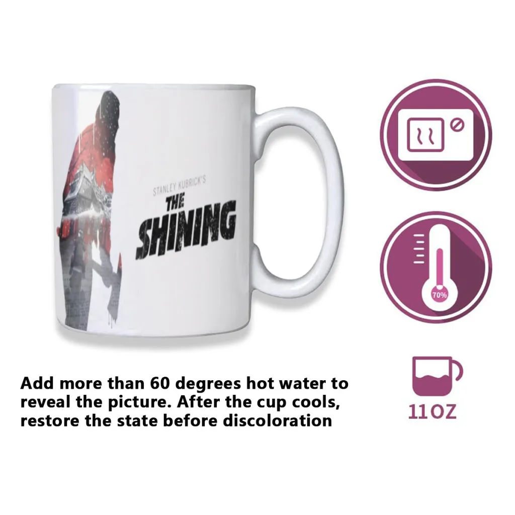 The Shining Moive Free shipping Mug Changing Color Ceramic Coffee Mugs Magic Tea Cup Best Gift For Your Friends