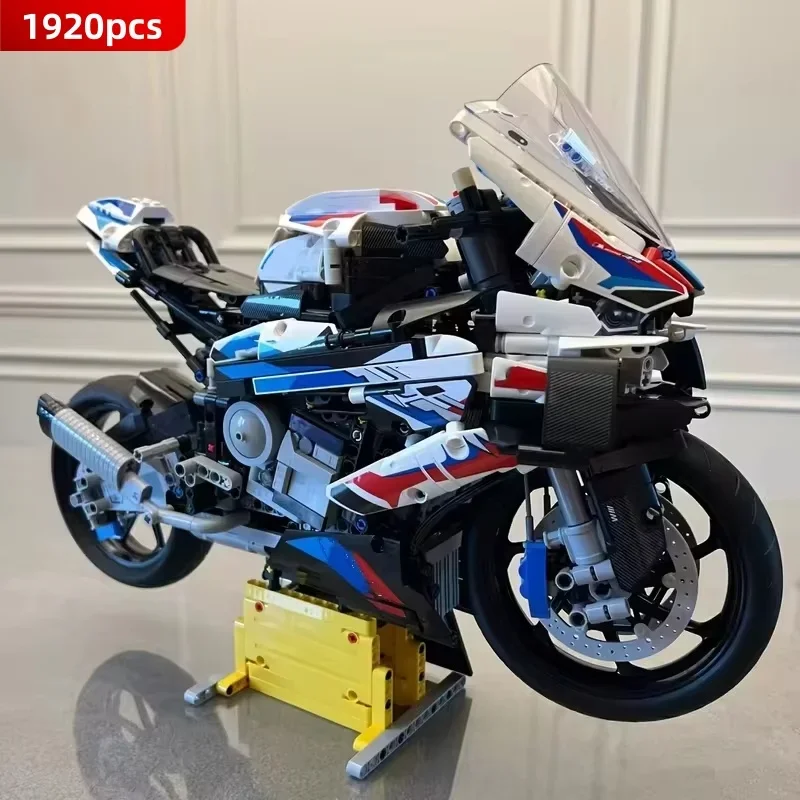 Ensemble de décennie s de Construction de Moto 42130 RR, Jouets MOC, Cadeau de Noël et de Pâques, pour Enfant et Adulte, 1000 Pièces, Nouveauté 1920