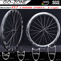 X-Light 1155g 700c Road Wheels Disc Brake Carbon Spoke 45T Ratchet Gozone R280C Normal / Ceramic UCI Approved Bicycle Wheelset