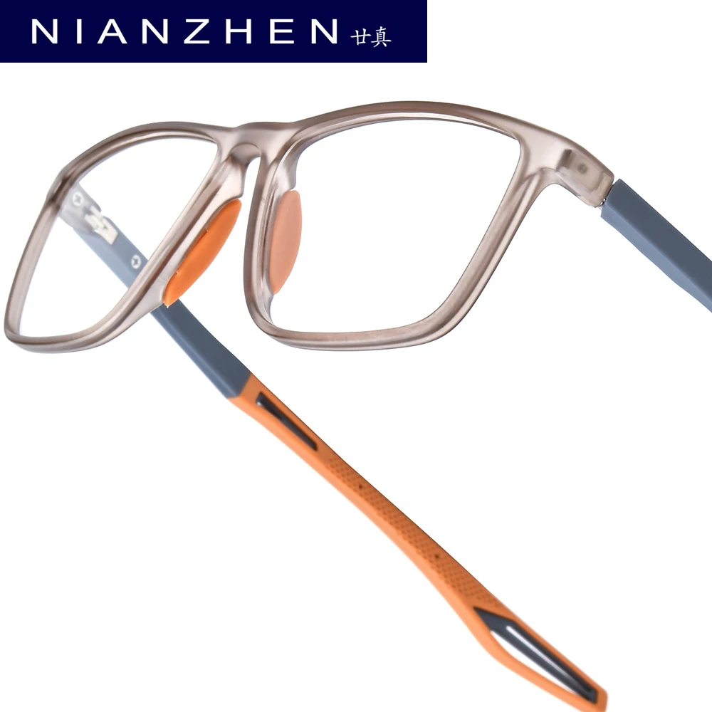 

NIANZHEN TR90 Eyeglasses Frame Men Square Brand Design Glasses Women Ultralight-Weight Retro Vintage Eyewear Spectacles 1019