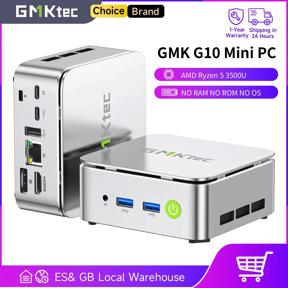 Mini PC GMKtec G10 con AMD Ryzen5 3500U (Supera a N150/N97), Barebone, LAN NIC de 2.5 GbE, HTPC, Mini Ordenador… — oferta en AliExpress