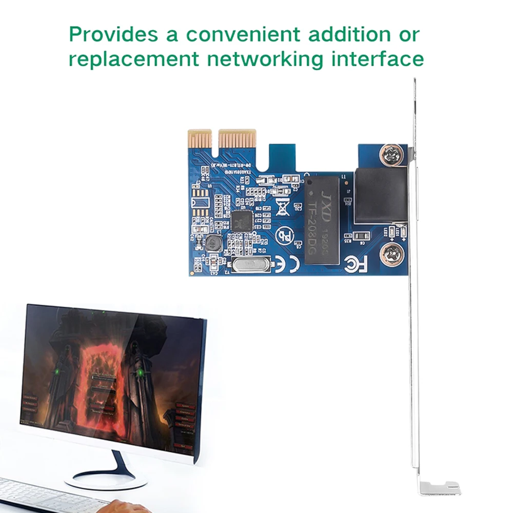 Carte réseau Ethernet 1000Mbps PCI Gigabit, adaptateur LAN RJ45 PCI Express, convertisseur 10/100/1000M LAN PCIe pour ordinateur de bureau