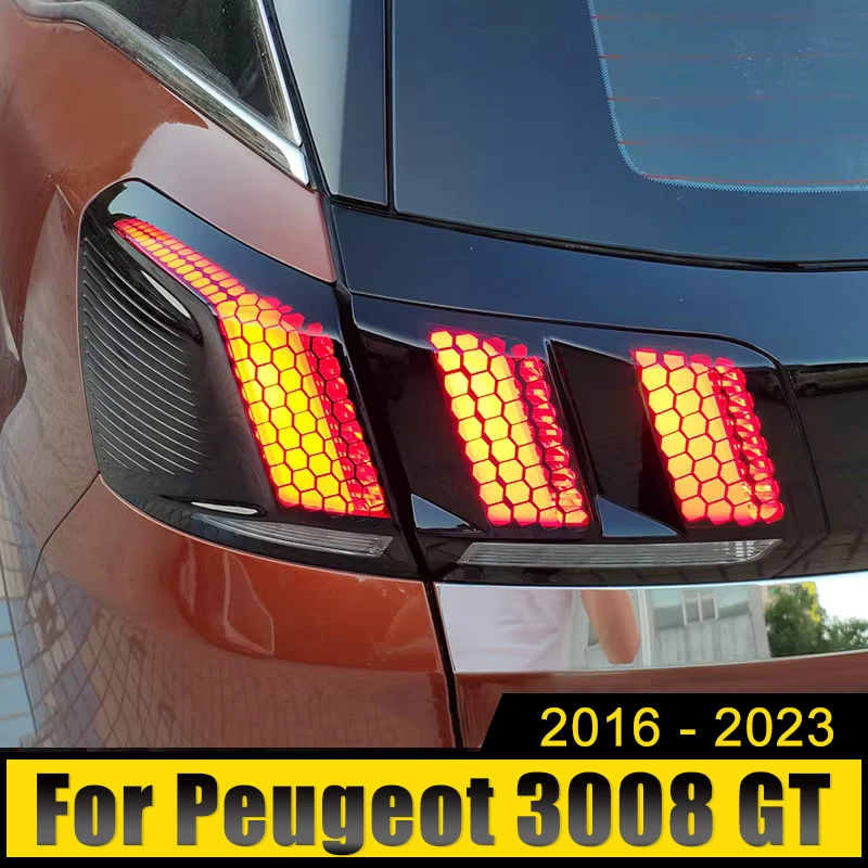 

Rear Tail Light Lamp Cover Trim Honeycomb 3D Sticker For Peugeot 3008 GT 2016 2017 2018 20192020 2021 2022 2023 Car Accessories