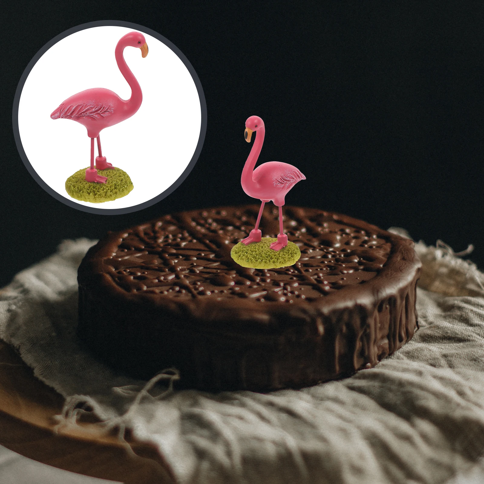 

1pc Pink Flamingo Ornament Birthday Decoration Cake Topper Party Supplies Cake Decorations Home Car Desktop Ornament 120