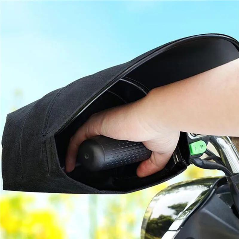 1pair Motorcycle Windshield Handlebar Gloves Windproof Motorcycle Gloves Winter Warm Electric Car Handle Covers Moto Accessories