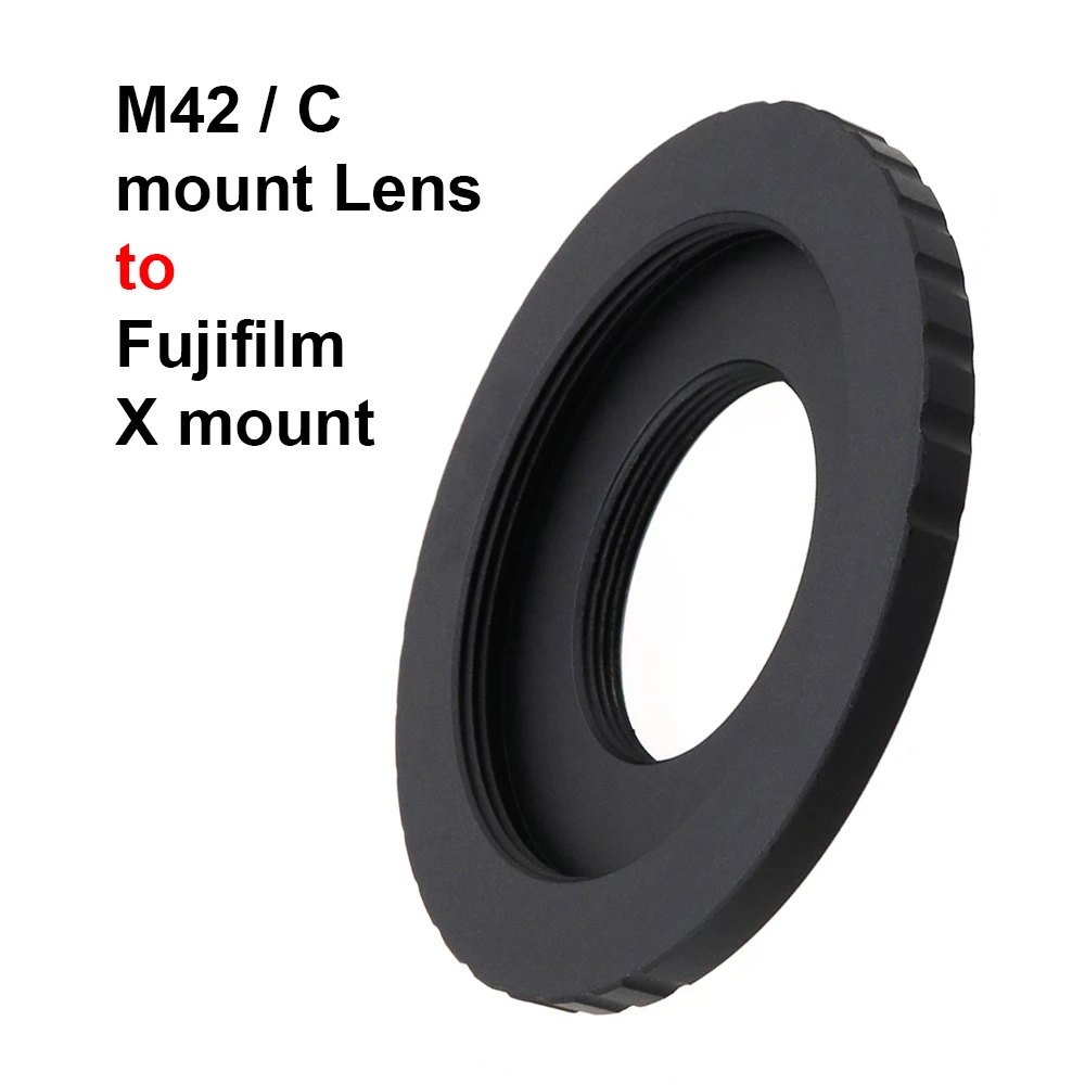 Pierścień adaptera mocowania C - FX z gwintem śrubowym M42x1 mm do obiektywu z mocowaniem C do aparatów z mocowaniem Fujifilm FX X z serii XH, XT, XA, XE, XS