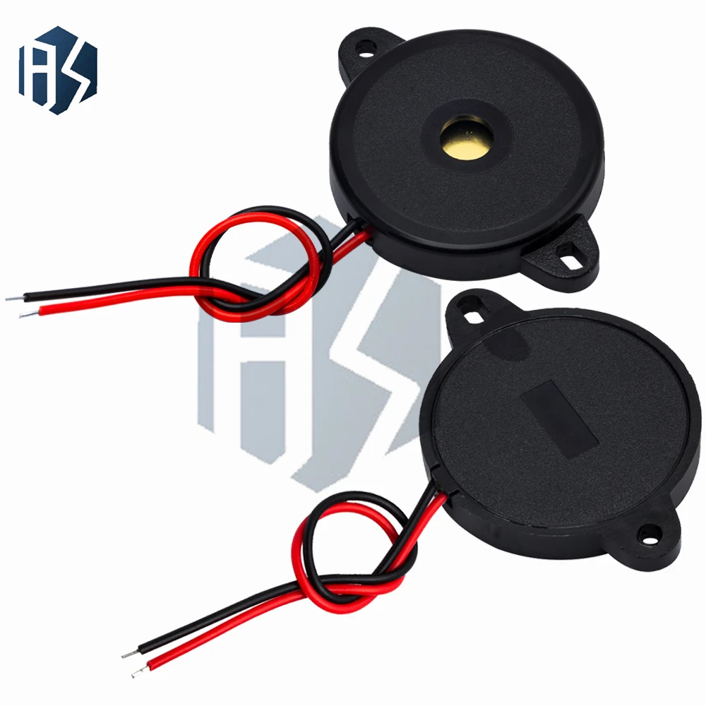 1PCS 30X5.5MM Enclosed Piezo Passive Buzzer Element W/Wires AT3040