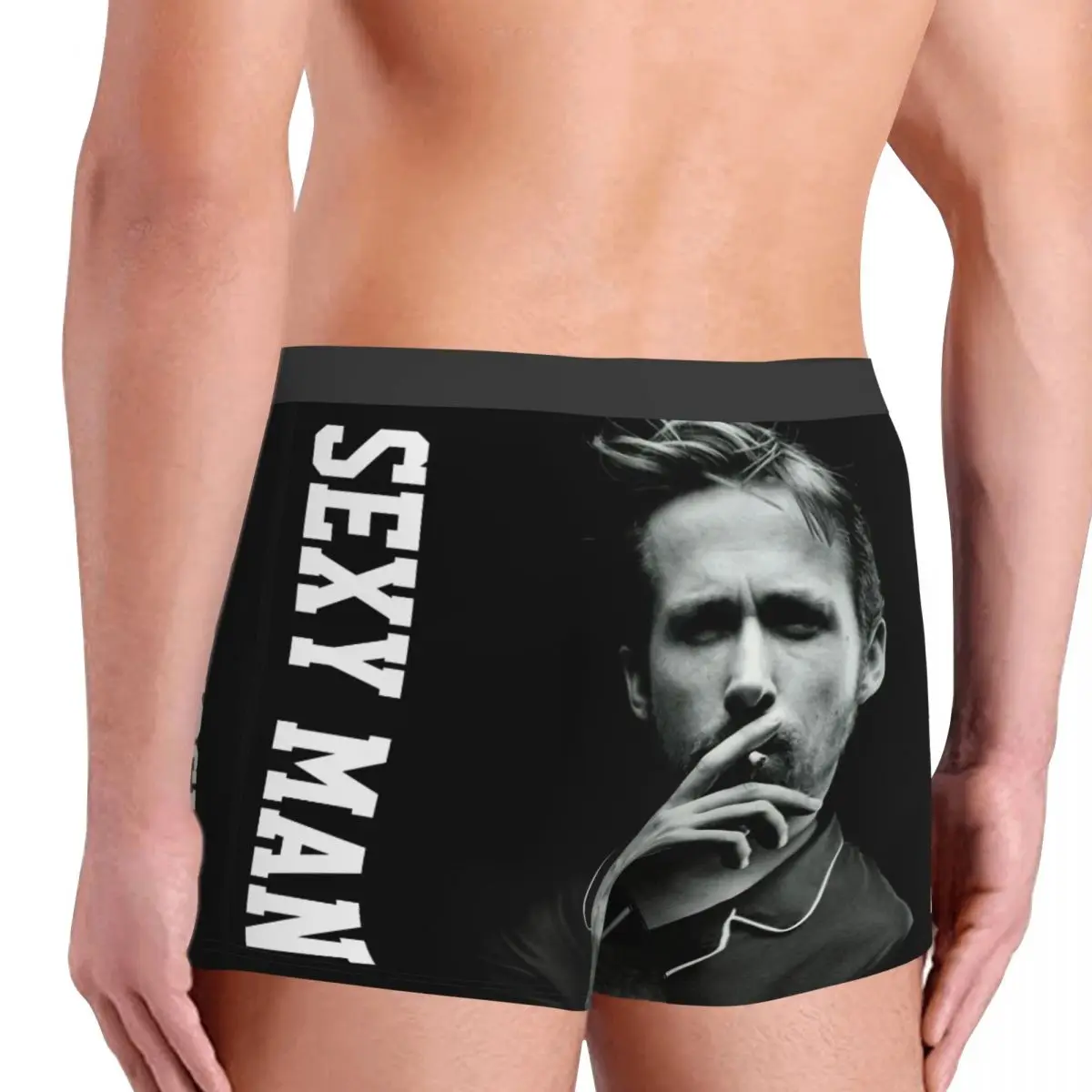 Ryan Gosling Men\'s Boxer Briefs, Highly Breathable Underpants,Top Quality 3D Print Shorts Birthday Gifts