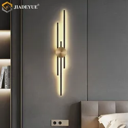 Modern long wall lamp LED Nordic living room TV background wall decorative lamp bedroom bedside aisle wall lamp