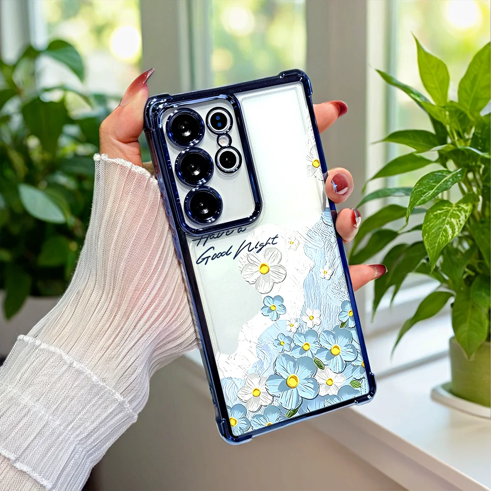 Good Night Flowers Shockproof Phone Case For Samsung Galaxy S26 S25 S24 S23 A57 A53 A50 A37 A10S Anti-Scratch Back Cover