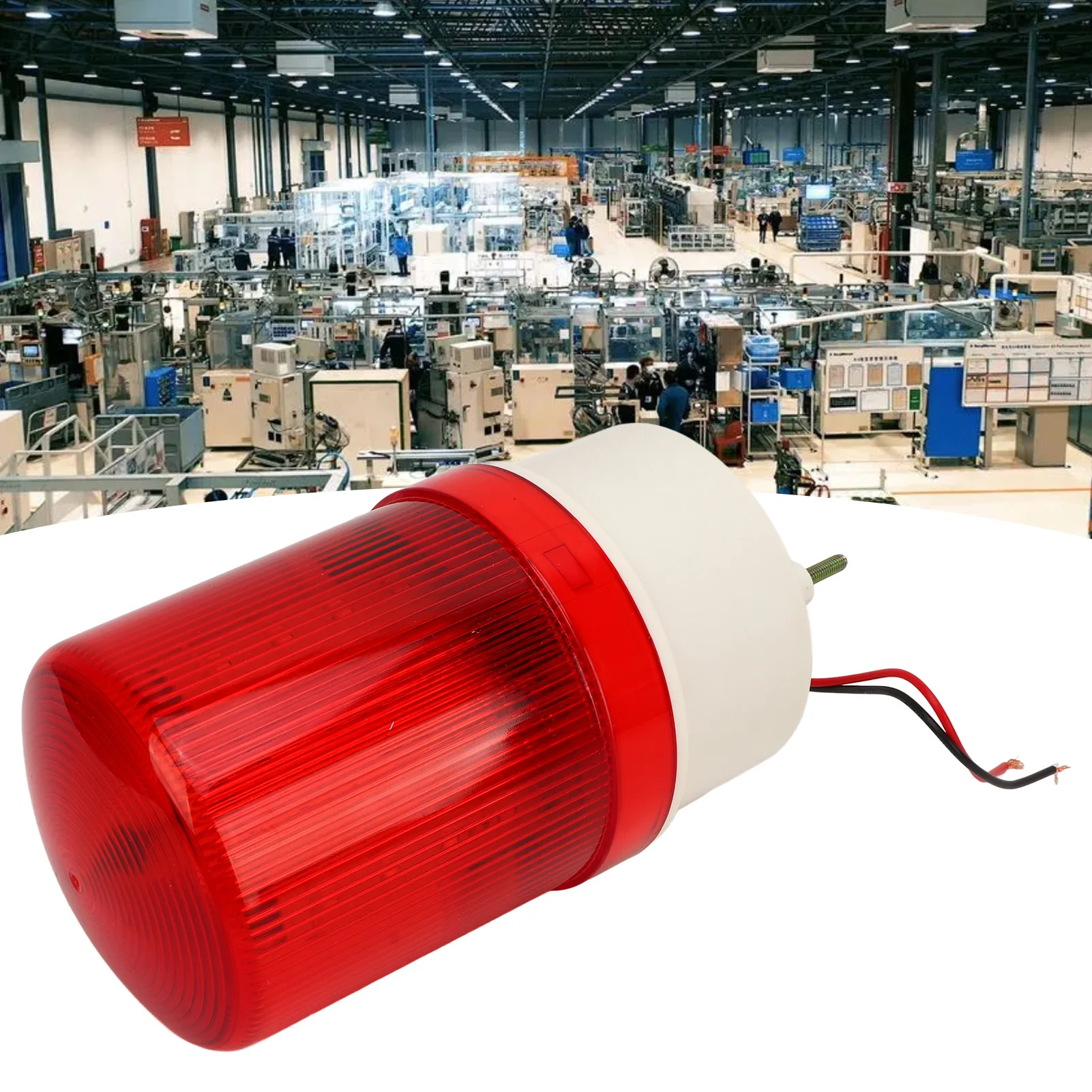 Notfall-Alarmleuchte, LED, drehbarer Stroboskop, 120 dB, Tonlicht, Alarm, ABS, IP54, Warnlampe für drehbare Alarmleuchte im Innen- und Außenbereich