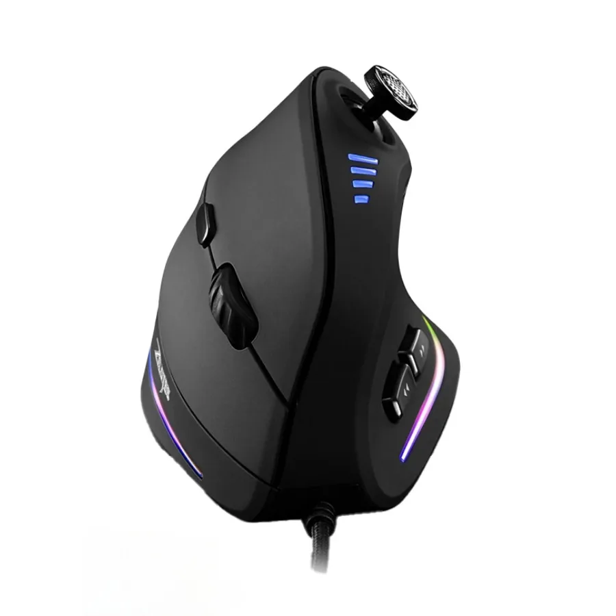 

ZELOTES C18 Vertical Mouse Side Grip RGB Gaming Smart Joystick Macro Programming Esports 7000DPI Ergonomics Office Esport 3325