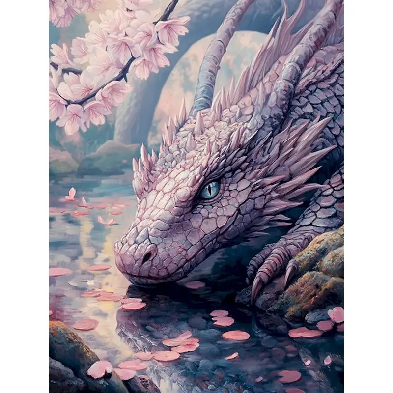 

GATYZTORY Dragon Paint By Numbers Home Wall Art Decor Acrylic on Canvas Paints Animal for Adults Beginners Hand Painting Picture