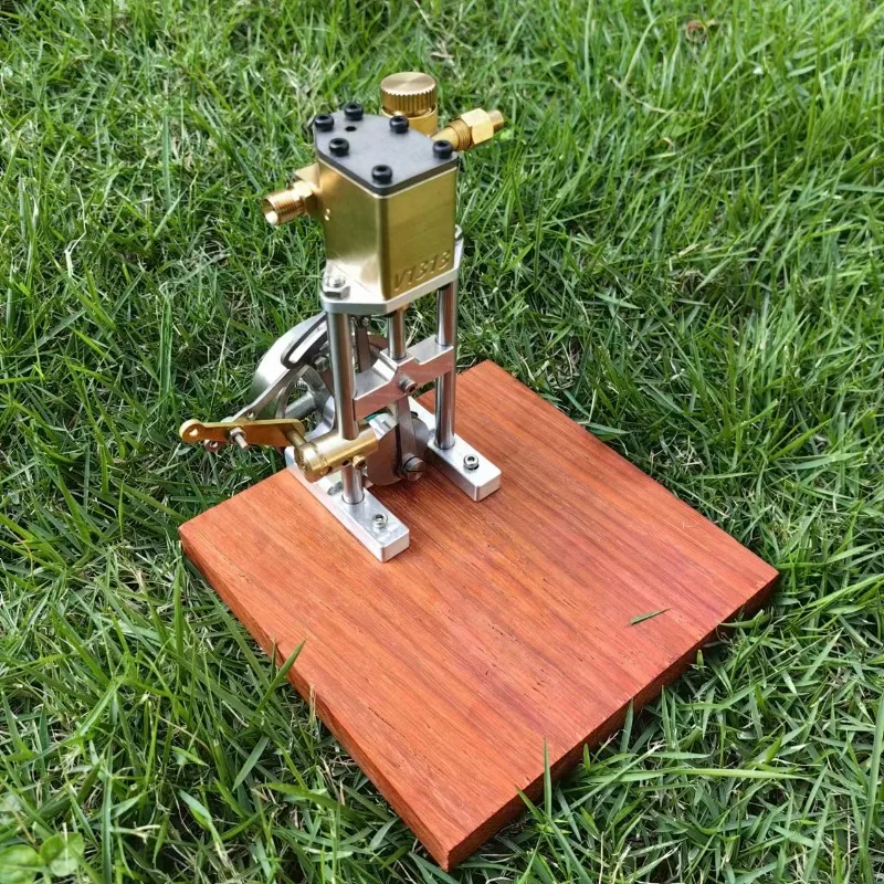 V1313 Mini Vertical Single Cylinder Steam Engine Model DIY Assembly Engine Model Kit Reversible Ship Model
