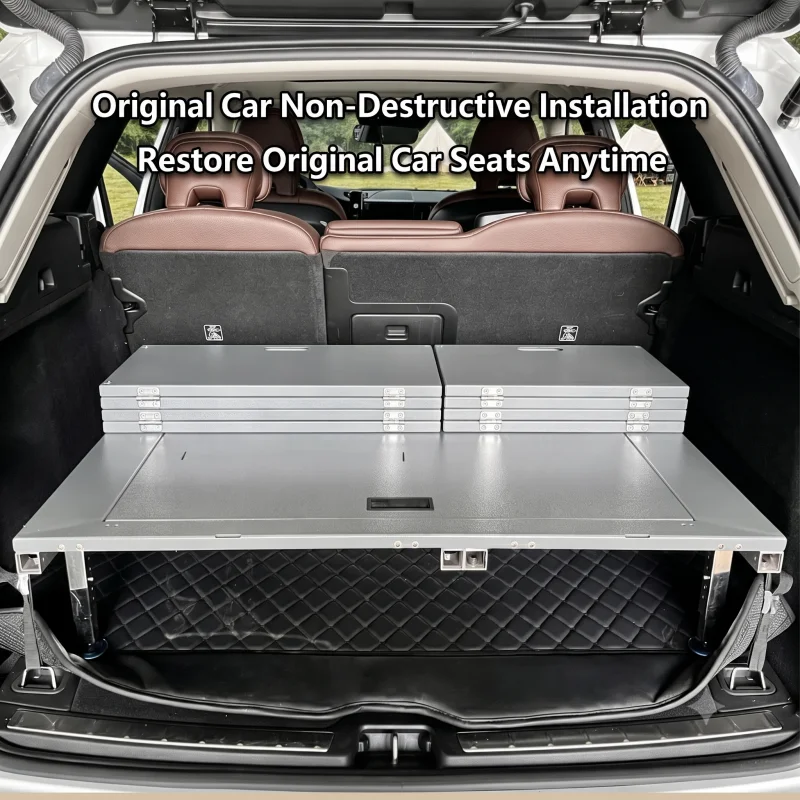Outdoor SUV Aluminum Alloy Bed Self-driving Car Camping Adjustable Car Folding Bed Suitable for Car Trunk