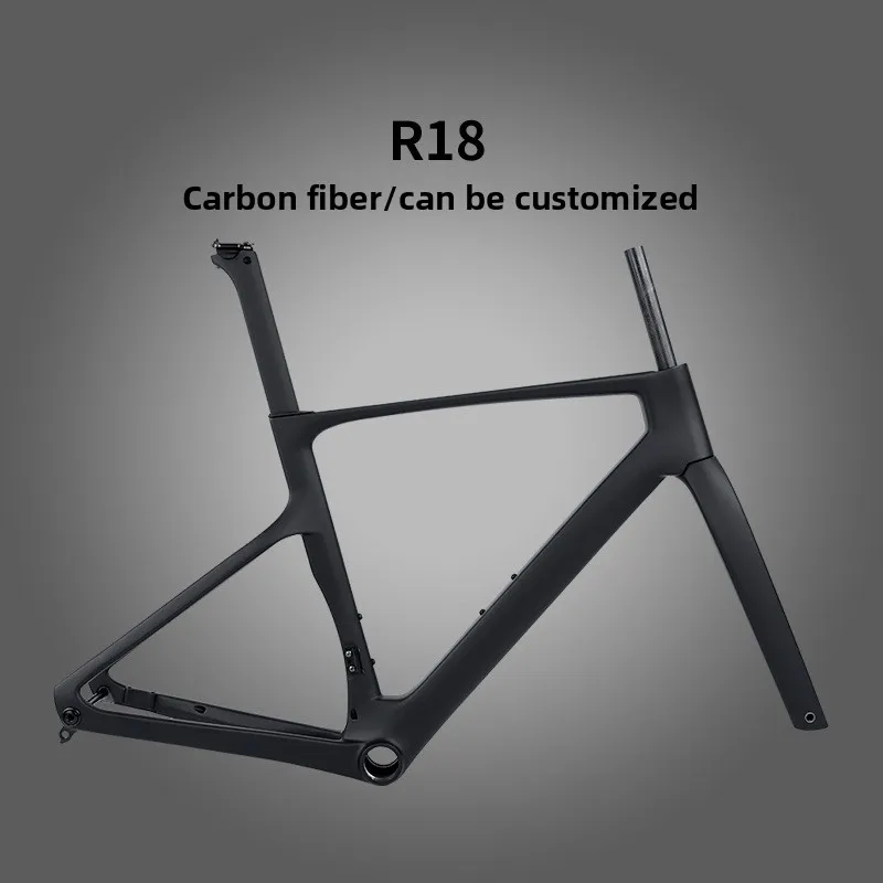 

Carbon fiber frame road car bicycle barrel shaft disc brake breaking speed hidden inner wiring all black without standard