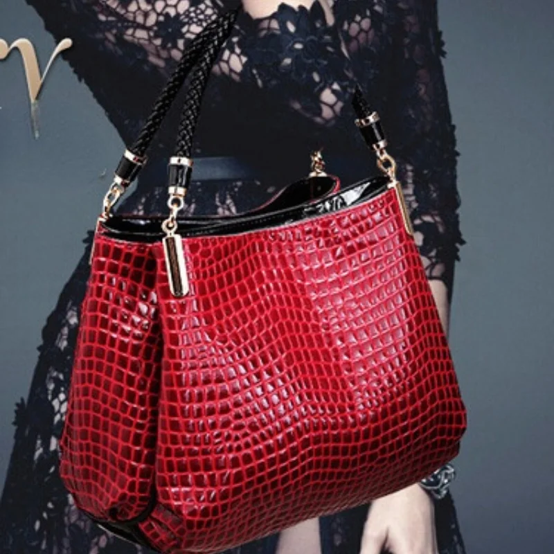 2022 Hot Women Alligator Bag Luxury Handbags Women Bags Designer Handbags Crocodile Sequined Ladies Shoulder Hand Bags