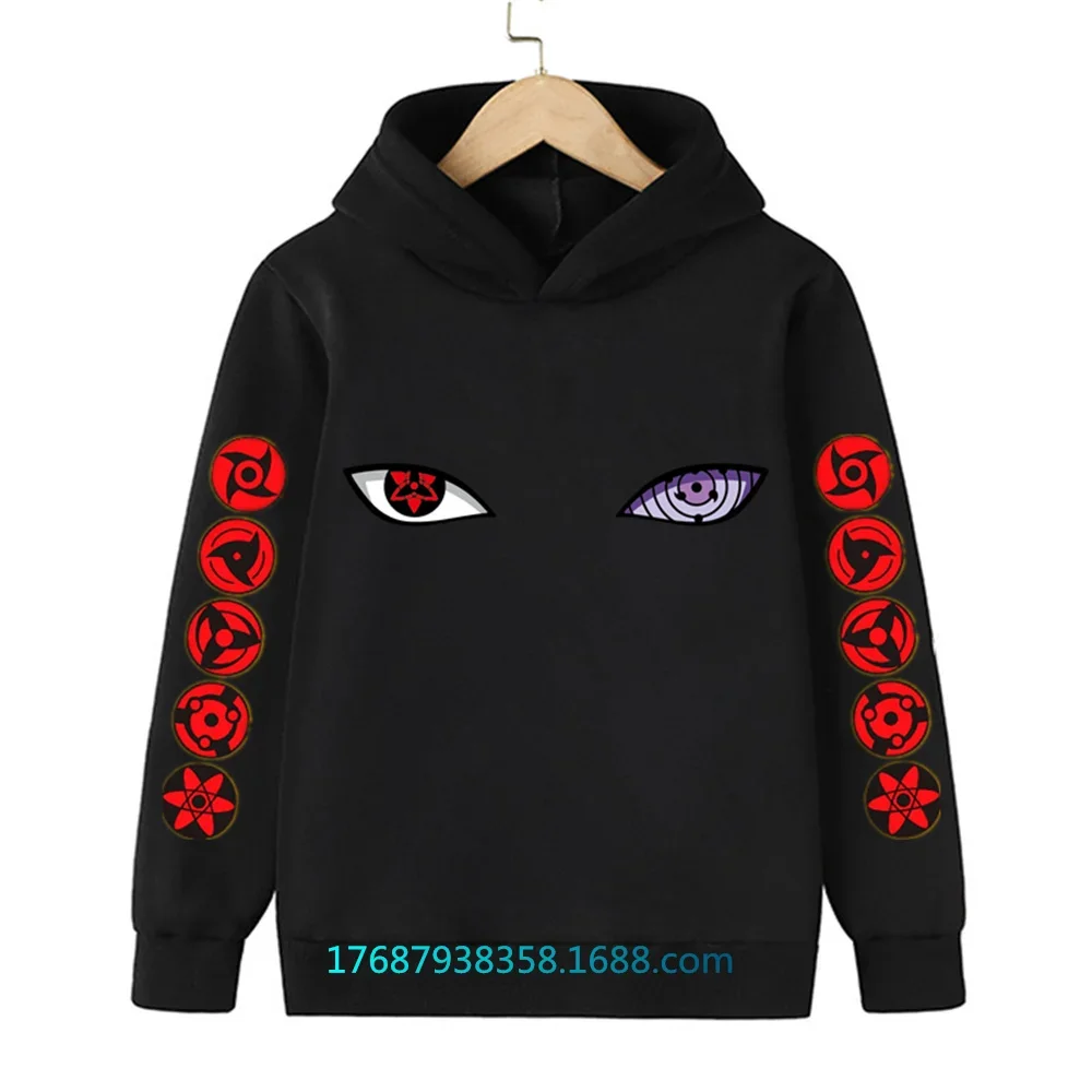 Anime Naruto Sharingan Hoodie Kinder Kakashi Kleidung Jungen Baby Mädchen Kleidung Auge Mit Kapuze Lässige Pullover Frühling Herbst Mit Kapuze