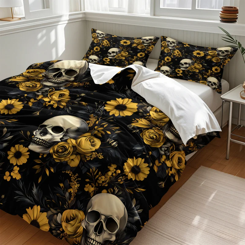 ชุดผ้าห่มลายดอกไม้สีเหลืองสไตล - Aesthetic Floral Duvet Cover บทวิจารณ์และราคา