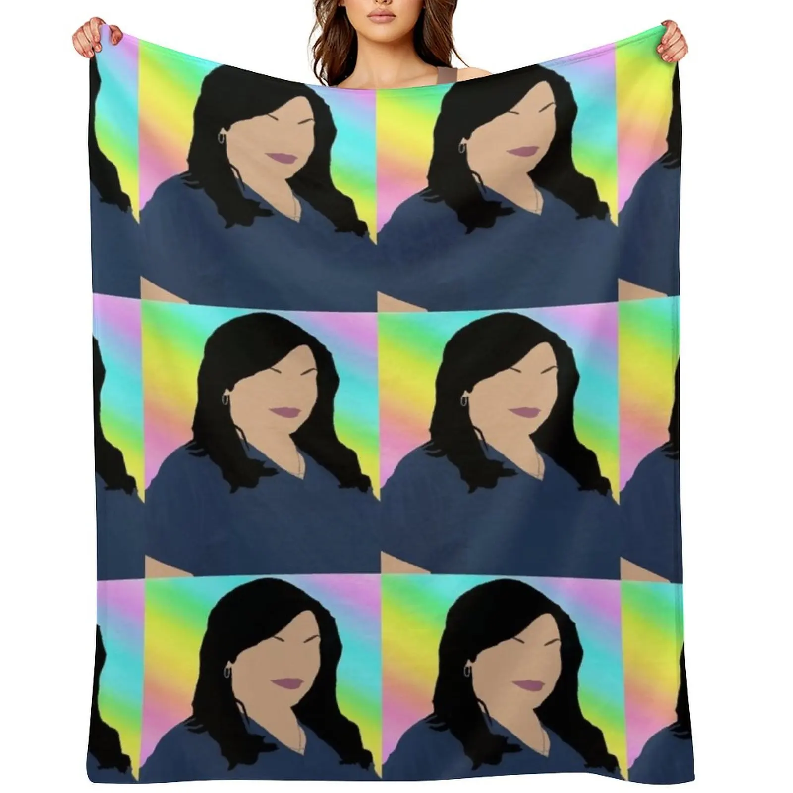 Callie Torres Pastel Rainbow Throw Blanket Bed Fashionable Designers Soft Big Blankets Sofas Of Decoration Blankets