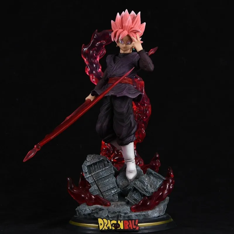 

28cm Dragon Ball Z Zamasu Figure Black Goku Pvc Action Figures Gk Statue With Light Base Collection Model Toys For Children Gift