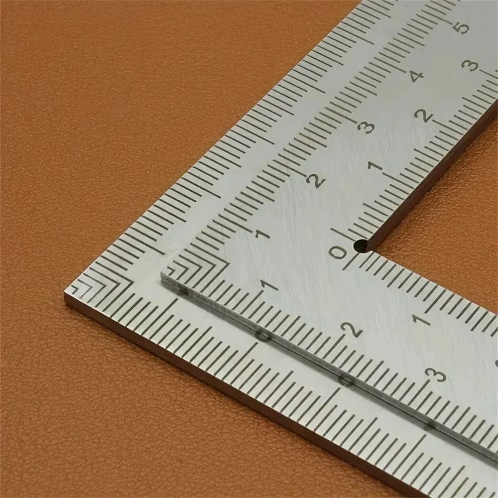 Ruler 90° Thickened Stainless Steel Angle Woodworking High-precision Multifunctional Ruler Right Angle Triangle Aluminum Alloy