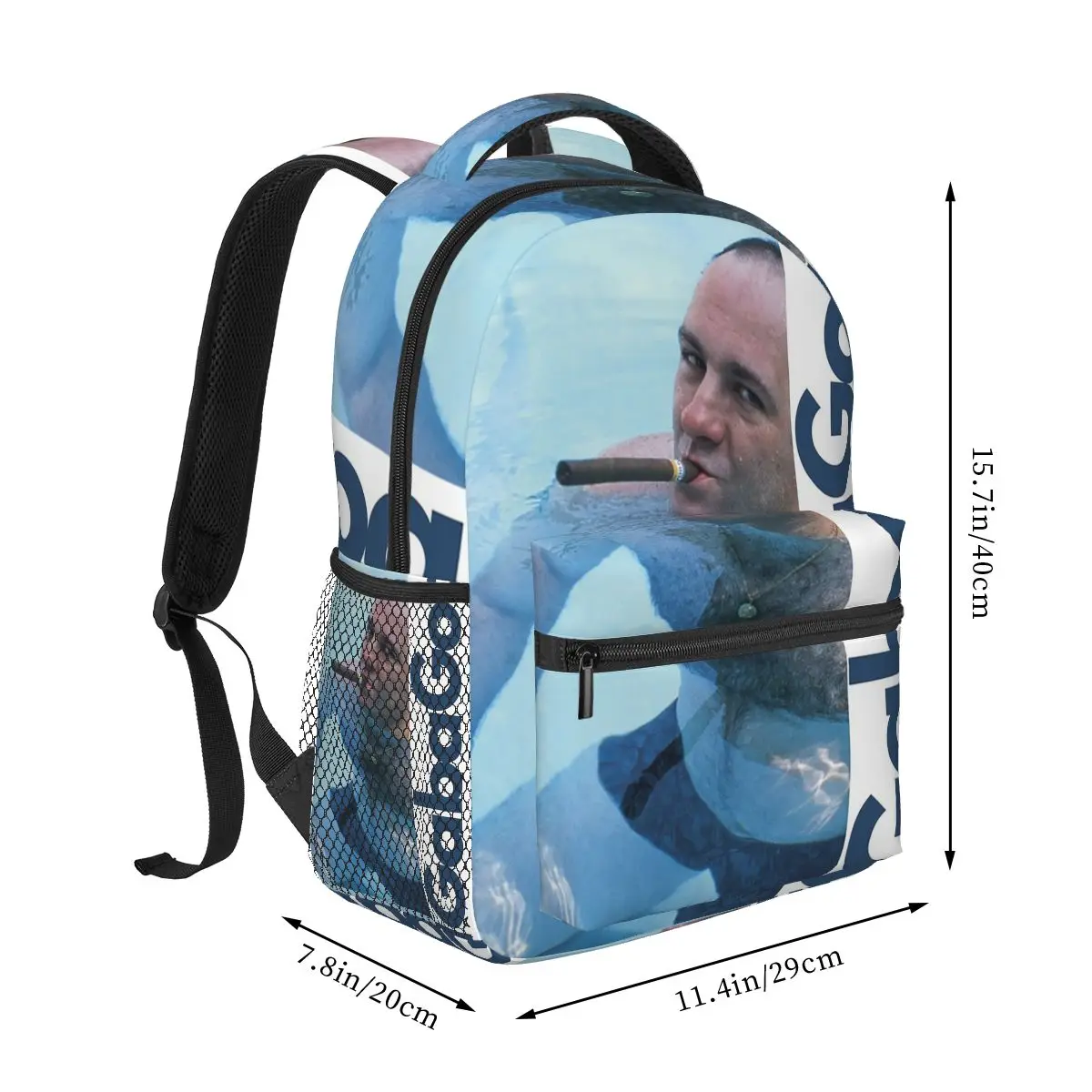 Gabagool Tony The Sopranos It's What's For Dinner Look Backpacks Boys Girls Bookbag Students School Bags Rucksack Shoulder Bag
