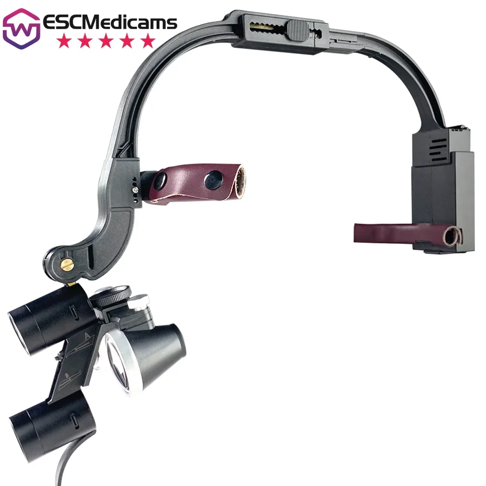 Led Dental Head Light Lamp Lupas para Ampliação Binocular Dentista Farol Cirúrgico Equipamento de Laboratório 5w 2.5x 3.5x