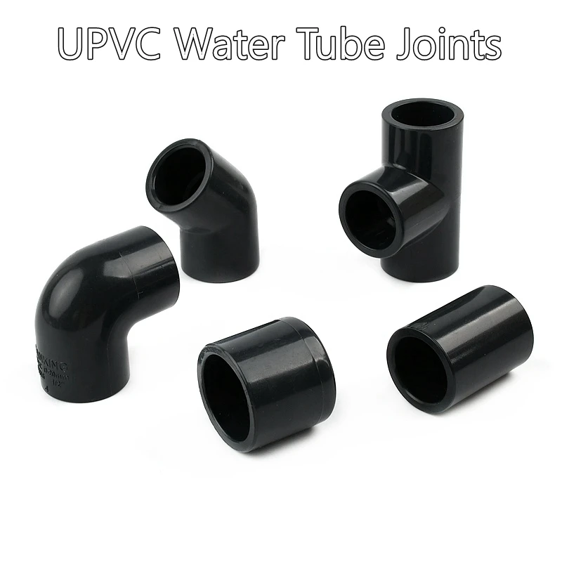 1~10PCS I.D 20-63mm UPVC 45/90 Degree Elbow Direct Aquarium Fish Tank Fittings Tee End Cap Garden Irrigation Water Tube Joints