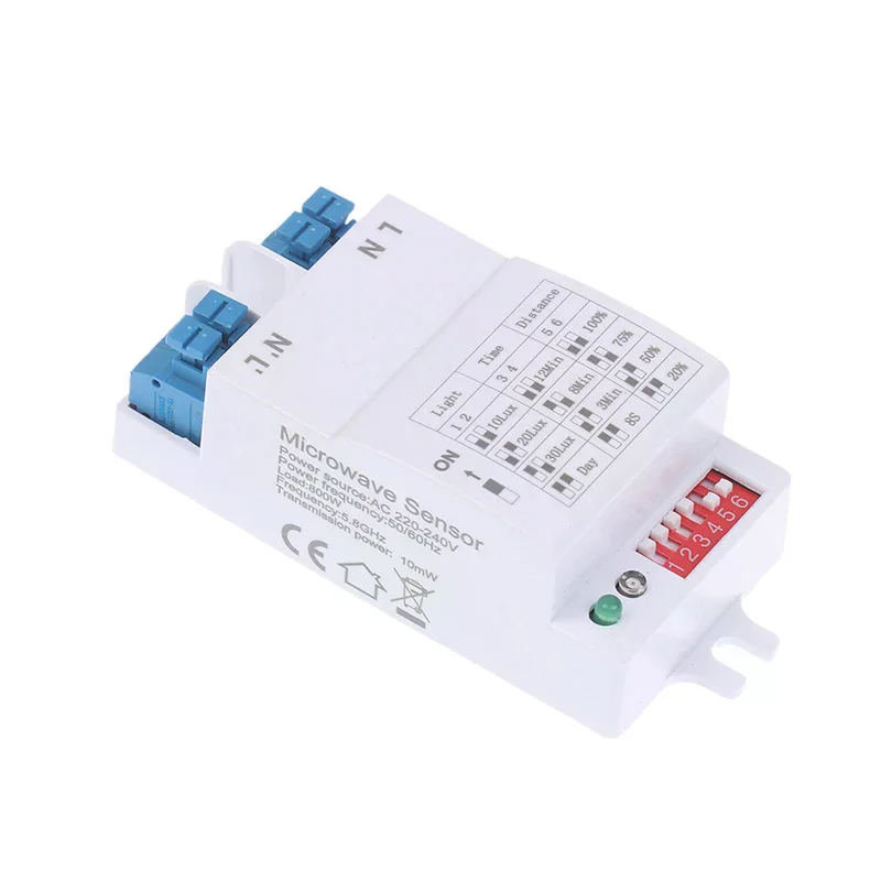 1/2Pcs Multi-Adjustable Microwave Radar Sensor Switch 5.8GHz, LED Light Motion Detection Module