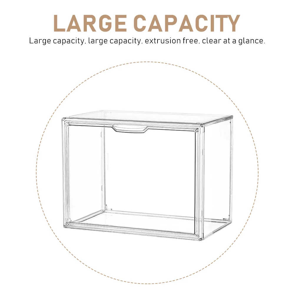 

Stackable Transparent Acrylic Storage Case Portable Book Holder Organizer Textbook Storage Box For Office Bedroom