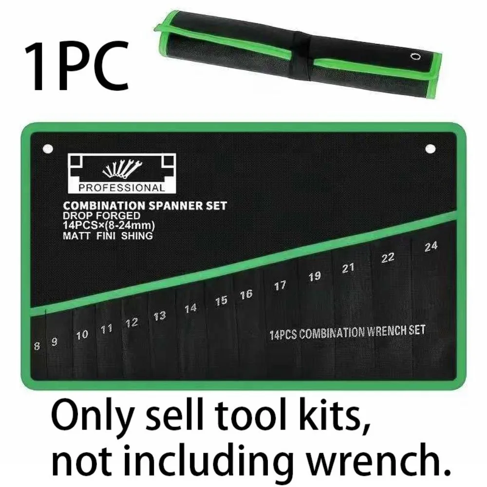 14 Pocket Tool Organizer Roll Foldable Multi-function Roll Up Tool Organizer Non-woven Fabric Portable Tool Pouch For DIY Home