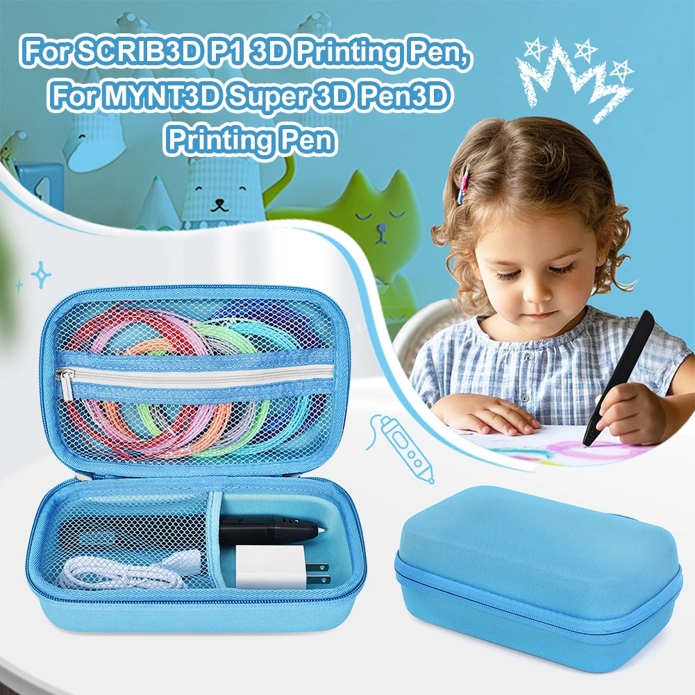 

Carrying Bag for SCRIB3D P1 3D Printing Pen/MYNT3D Super 3D Pen with Mesh Pocket Protective Case for Printing Pens Accessories