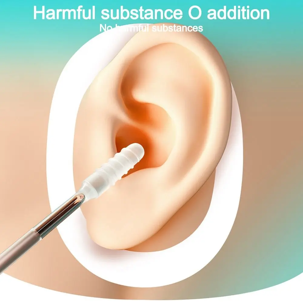 24Pcs/Box Disposable Disposable Ear Swabs Double Head Ear Cleaner Sticky Earwax Remover Stick Soft Sticky Ear Digger