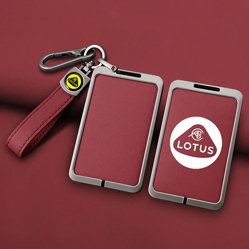 Leather car smart NFC card key case cover key bag Shell holder protector fob for Lotus eletre 2023 auto keychain accessories