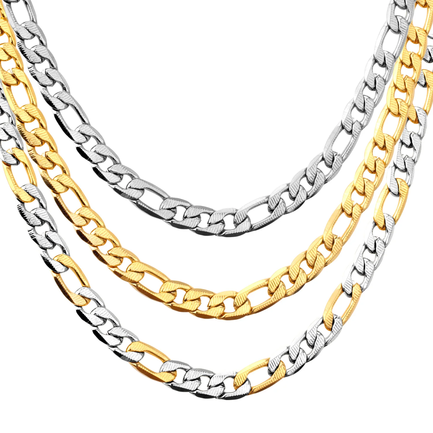 ASON Cuban Chain Necklace Women Men Stainless Steel Gold Color Link Chains Choker Female Male Collar Diy Accessories Gift