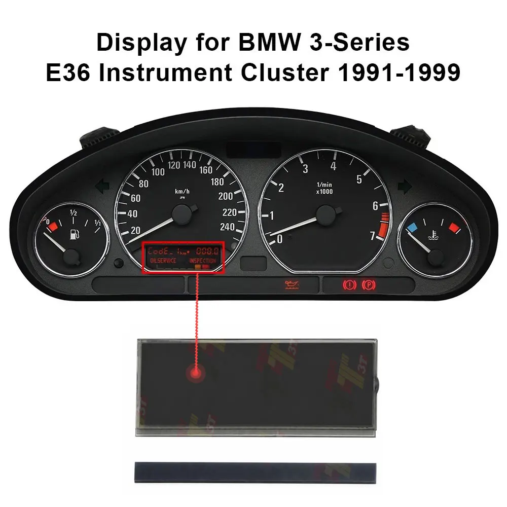 Instrument Cluster Display for BMW 3-Series E36 318i, 320i, 323i, 325i, 328i, M3 and Z3 E36/7 E36/8 Z3 Roadster Z3 Coupe