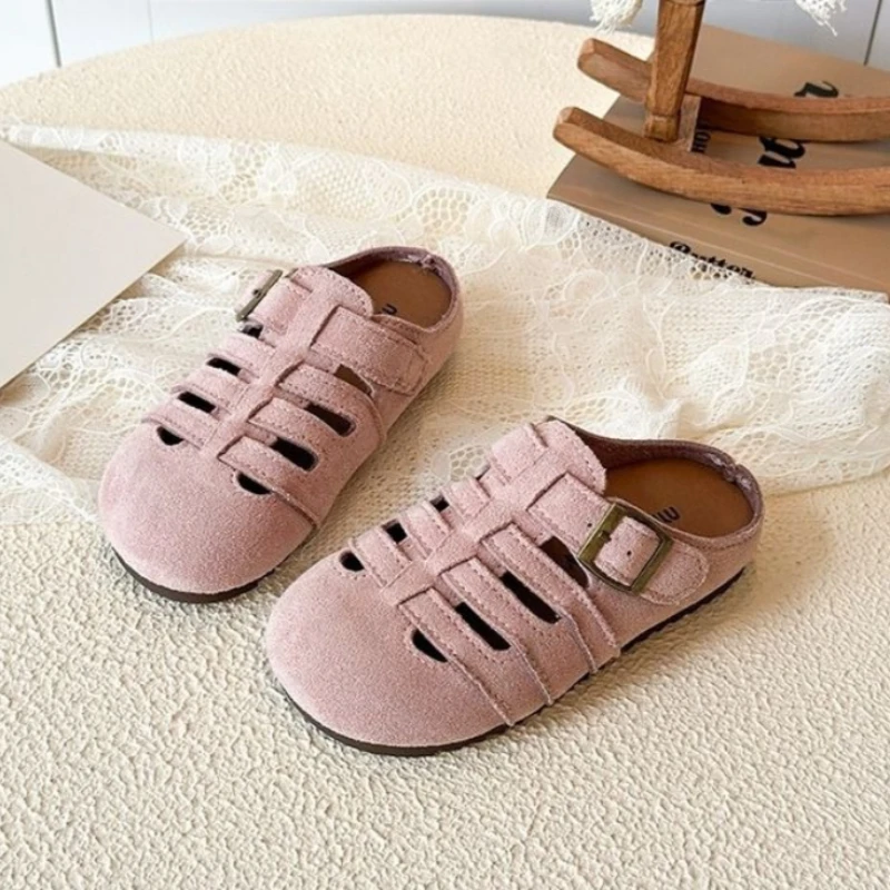2026 New Style Girls Summer Slip-On Sandals Casual Covered Toe Candy Color