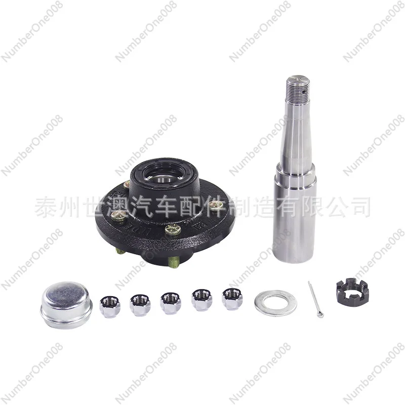 Rakitan Hub Trailer 5-Lug 3500 lbs, Hub & Drum Roda Pengganti untuk As Torsi, Suku Cadang Trailer Premium 46210BTSR